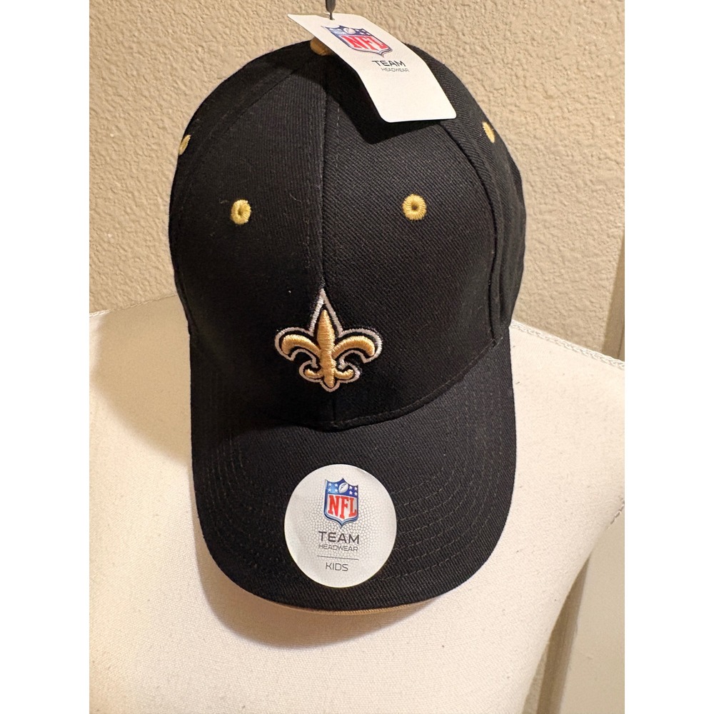 NFL Team Headwear New Orleans Saints Kids Black Gold Snapback Hat F-MMKRP20HTP